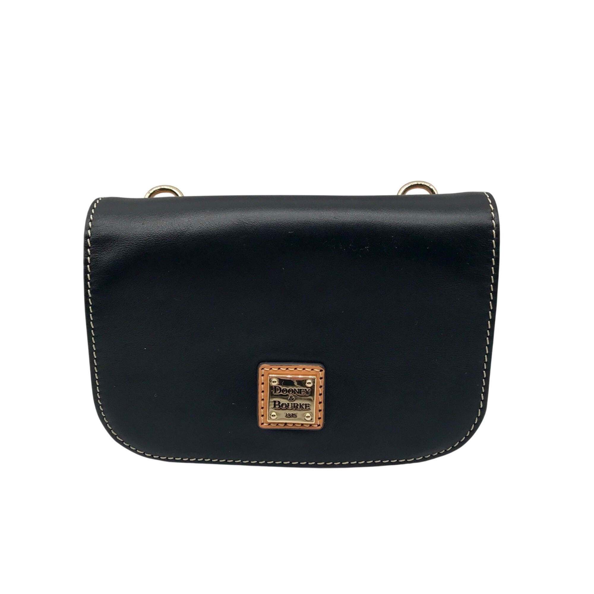 Dooney &amp; Bourke Black Pebble Grain  Crossbody Saddle Bag
