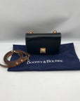 Dooney & Bourke Black Pebble Grain  Crossbody Saddle Bag