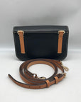 Dooney & Bourke Black Pebble Grain  Crossbody Saddle Bag