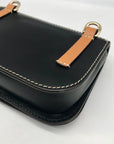 Dooney & Bourke Black Pebble Grain  Crossbody Saddle Bag