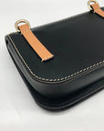 Dooney & Bourke Black Pebble Grain  Crossbody Saddle Bag