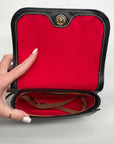 Dooney & Bourke Black Pebble Grain  Crossbody Saddle Bag