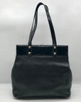 Badgley Mischka Black Leather Maya Tote Bag