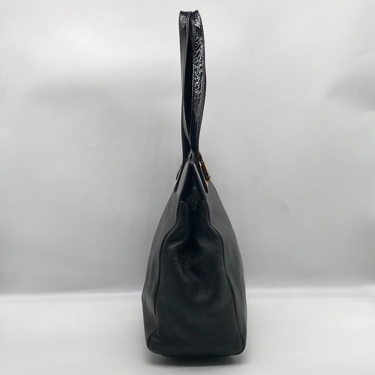 Badgley Mischka Black Leather Maya Tote Bag