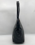 Badgley Mischka Black Leather Maya Tote Bag