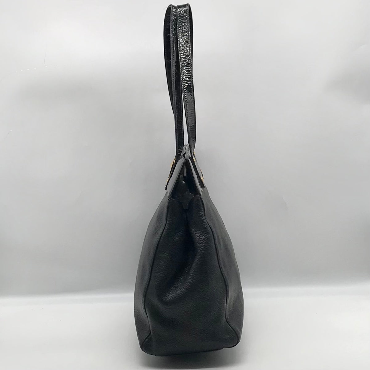 Badgley Mischka Black Leather Maya Tote Bag