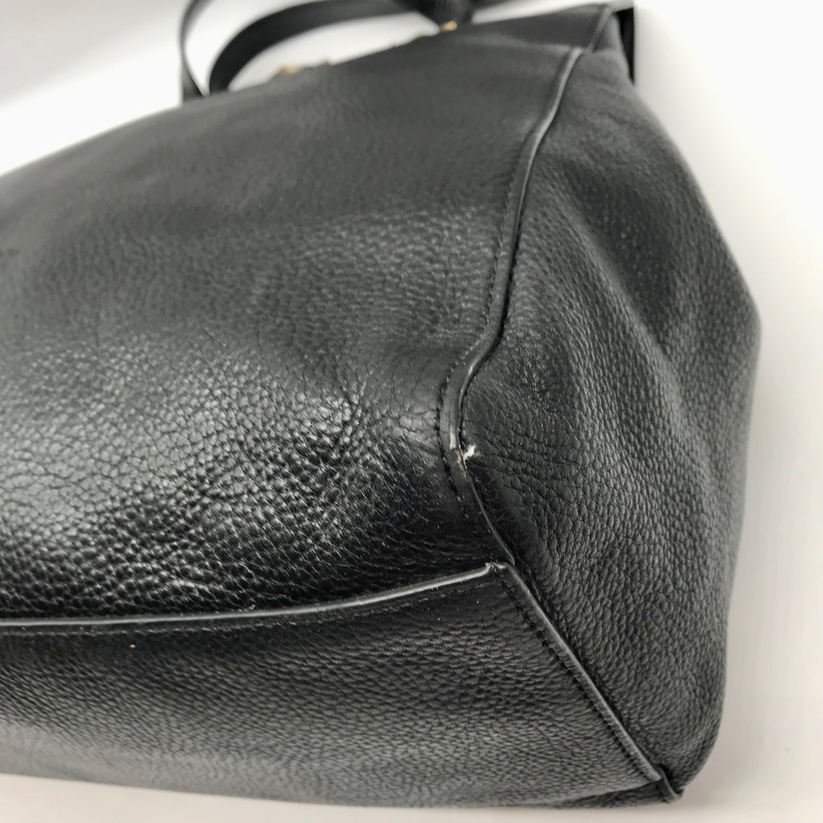 Badgley Mischka Black Leather Maya Tote Bag