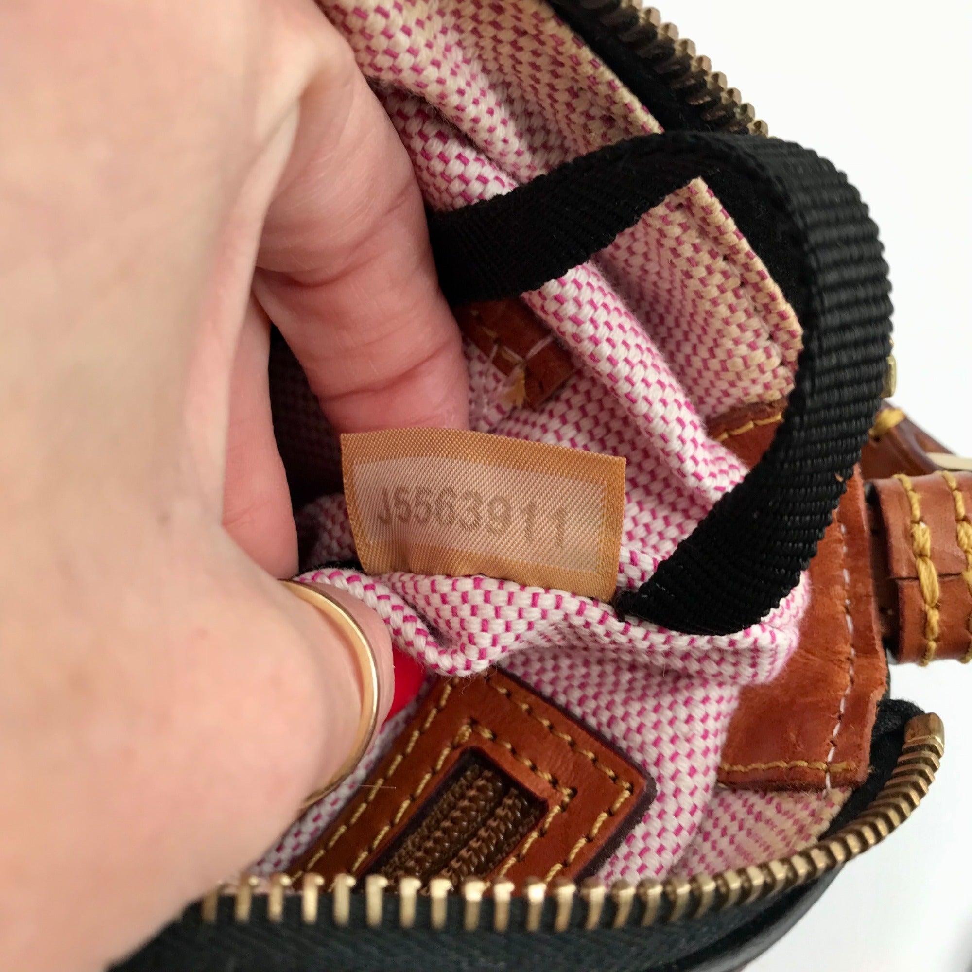 Dooney &amp; Bourke Black Pebbled Grain Leather Dillen Crossbody Bag