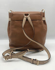 Michael Kors Brown Pebbled Leather Bedford Convertible Backpack