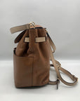 Michael Kors Brown Pebbled Leather Bedford Convertible Backpack
