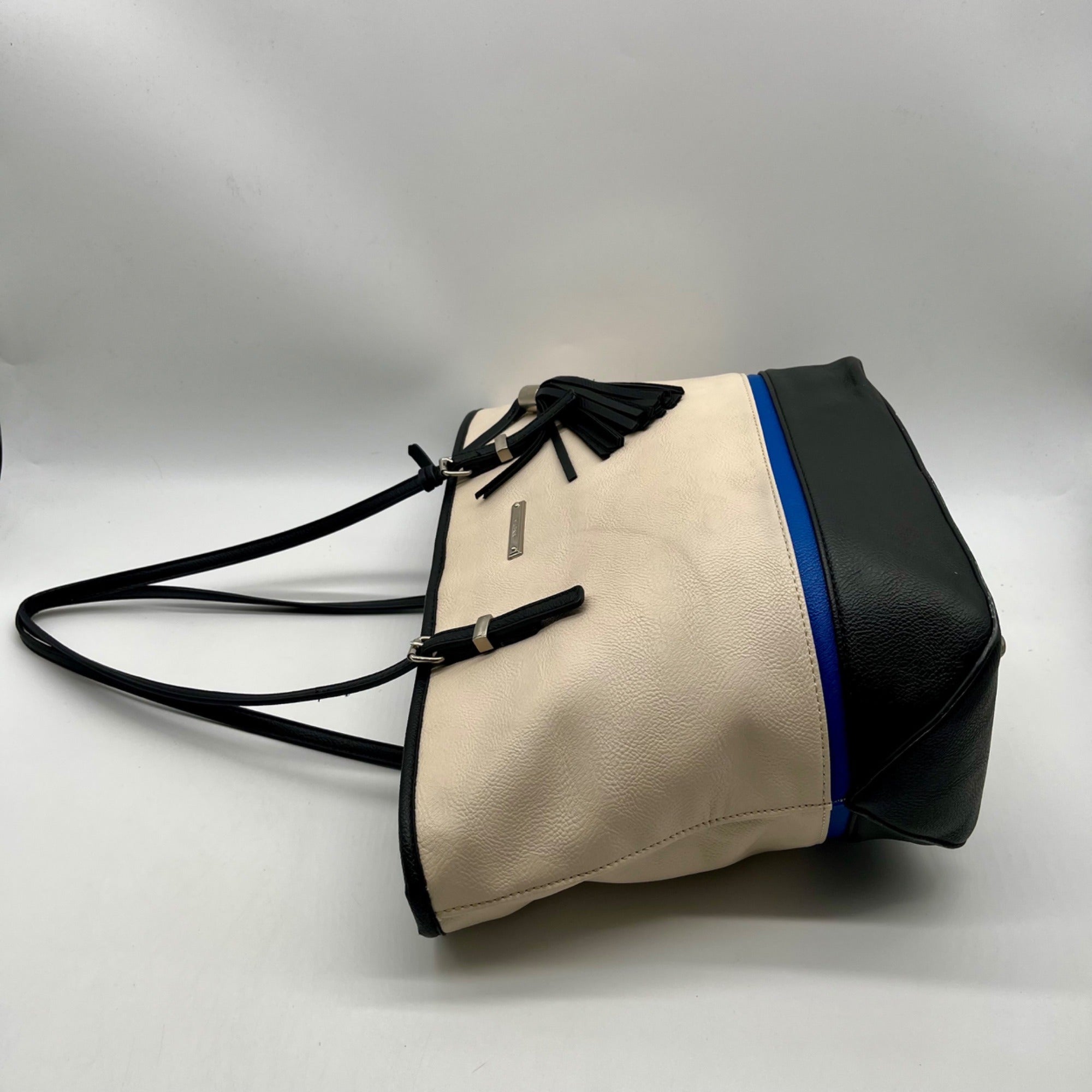 Nine West Beige Faux Leather Tote Bag