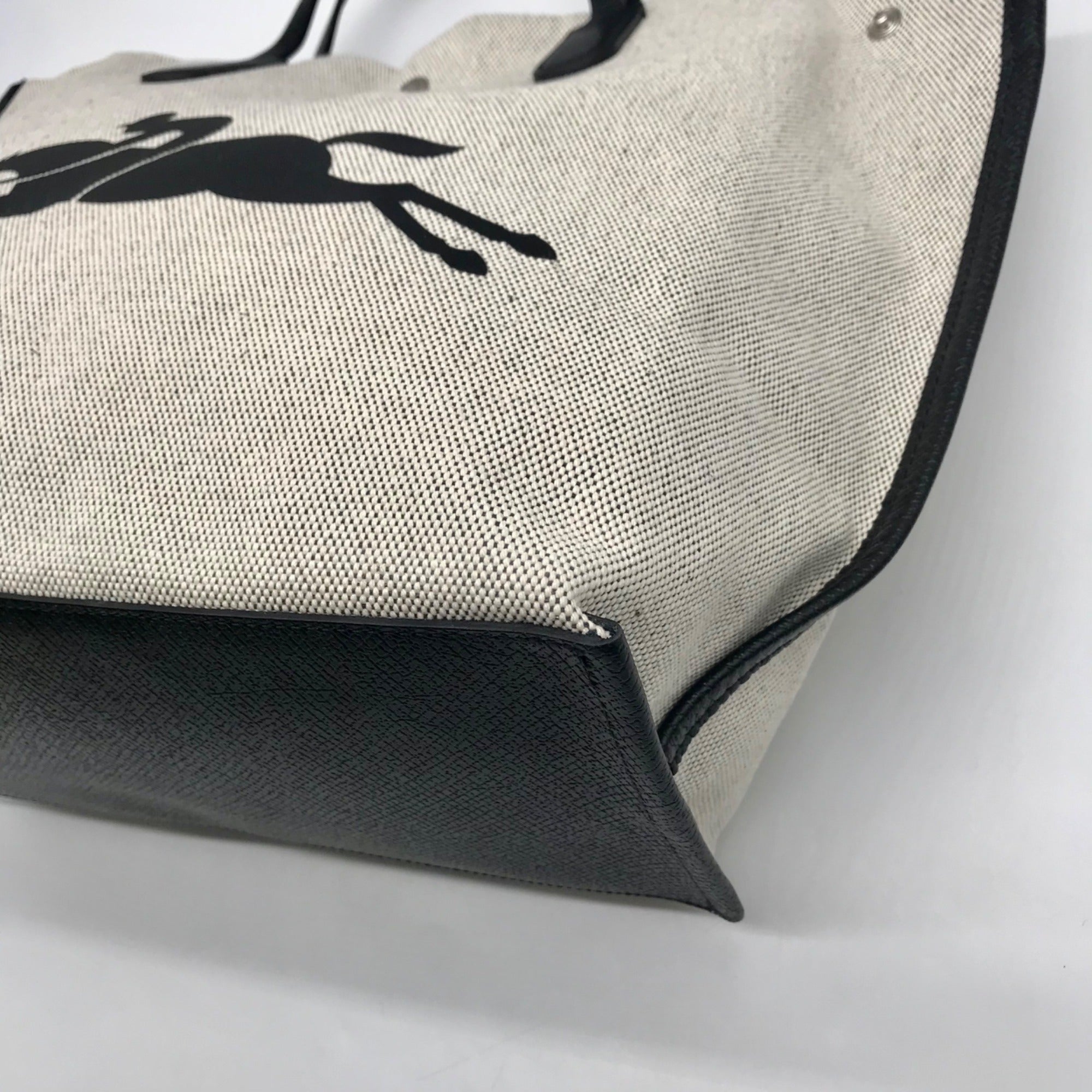 Longchamp Off-White Essential Toile Tote Bag