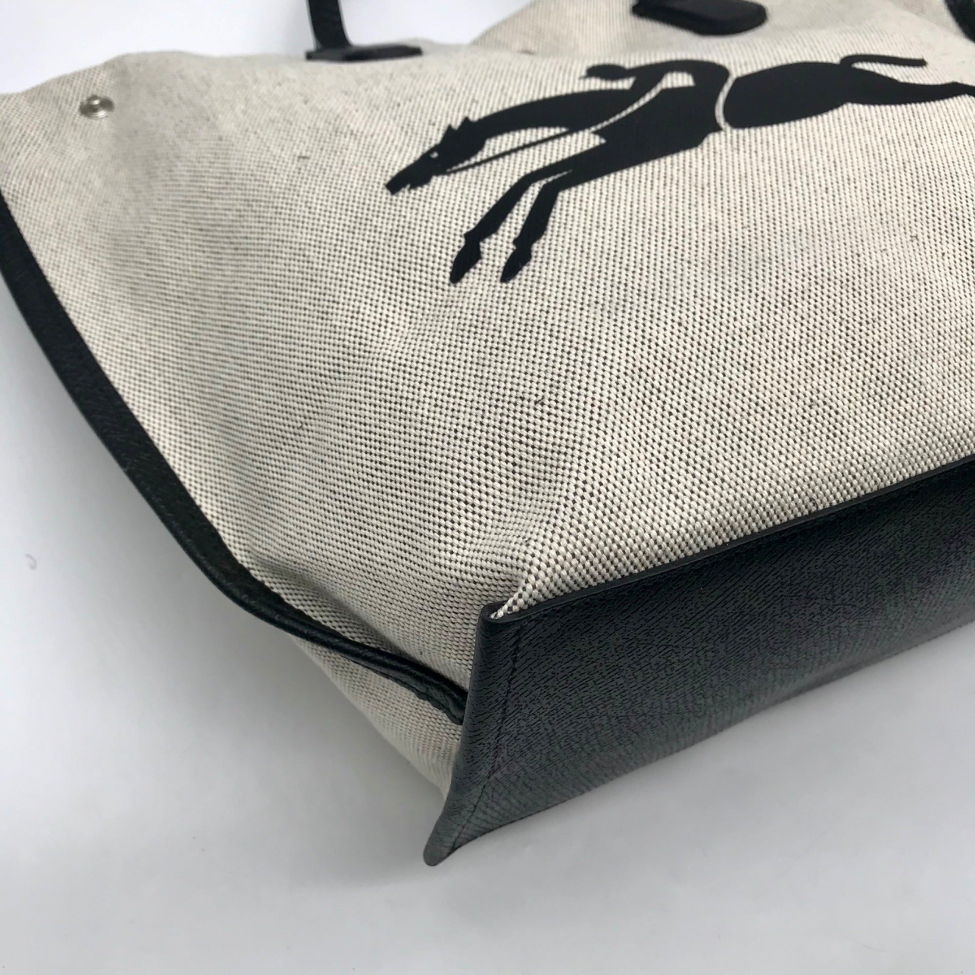 Longchamp Off-White Essential Toile Tote Bag