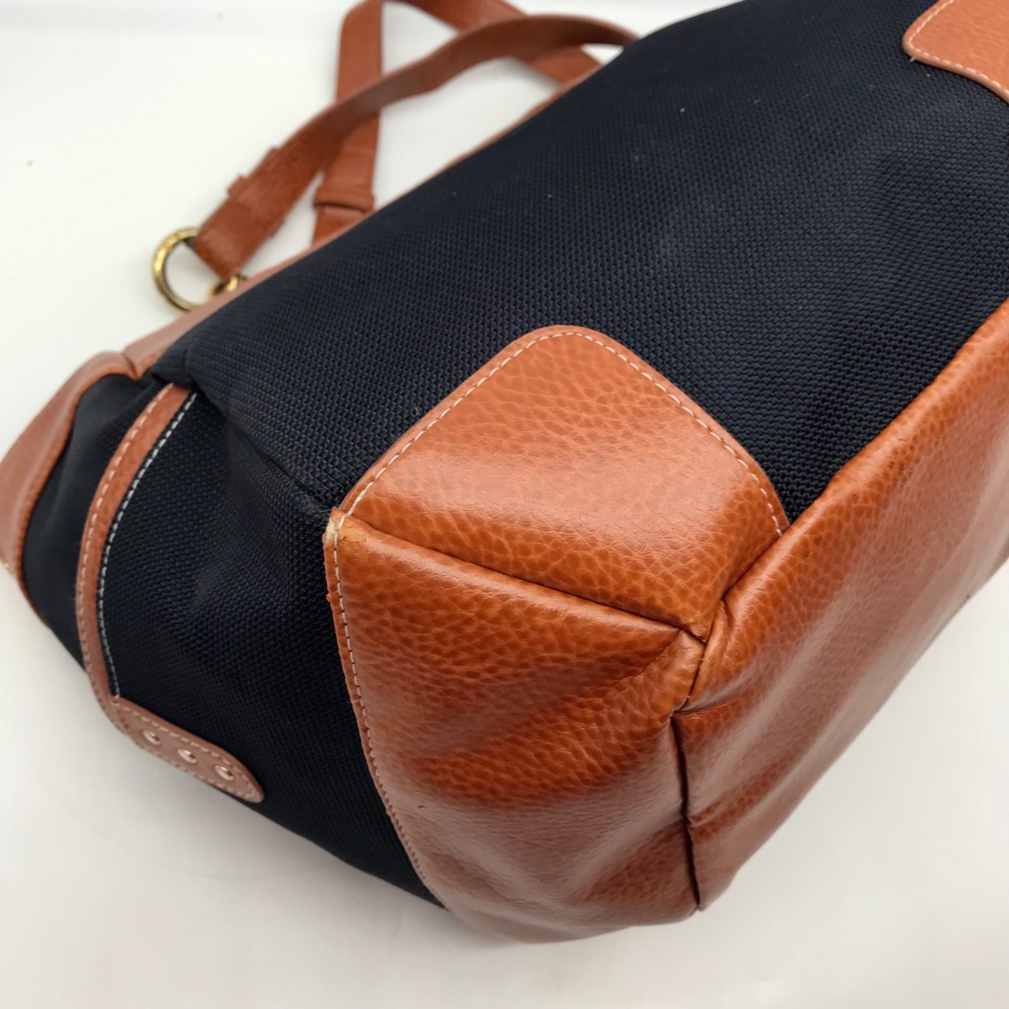 Miche Navy Blue &amp; Brown Canvas Magda Prima Tote Bag