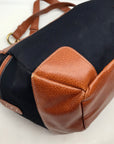 Miche Navy Blue & Brown Canvas Magda Prima Tote Bag