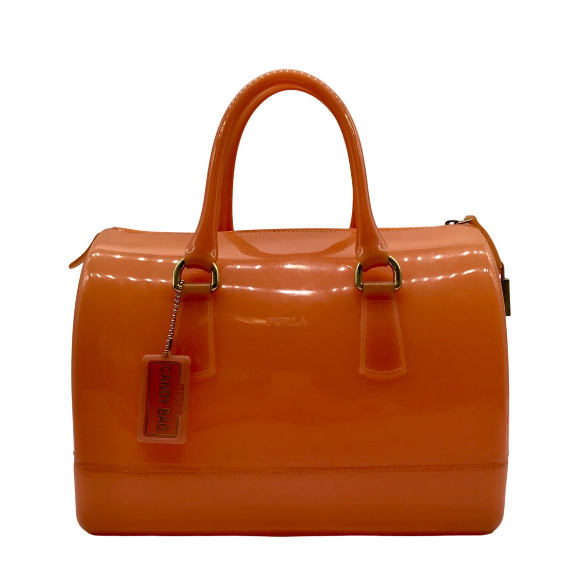 Furla PVC Bright Orange Candy Bag