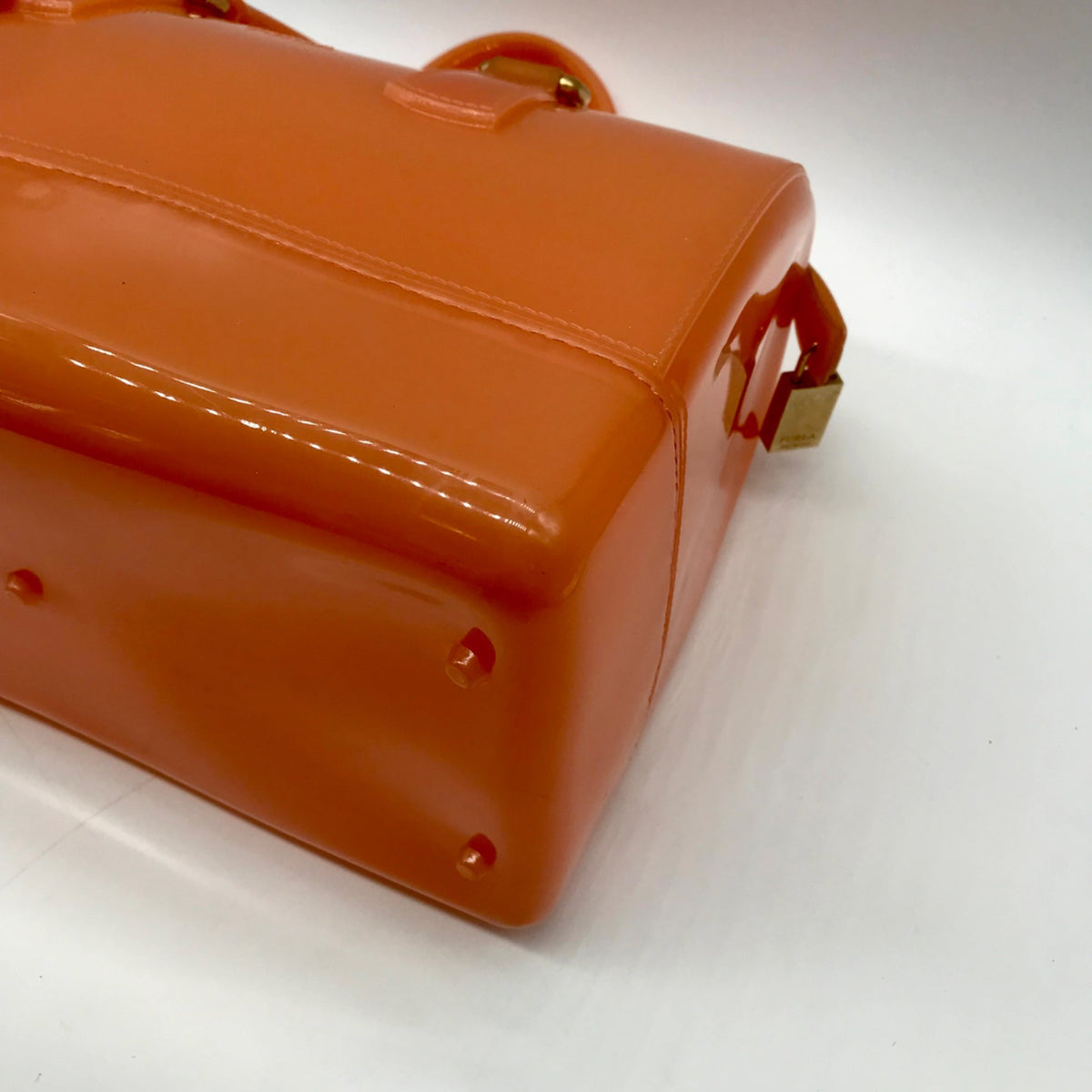 Furla PVC Bright Orange Candy Bag