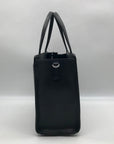Karl Lagerfield Black Leather Paris Maybelle Convertible Satchel Bag