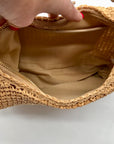 Altar'd State Tan Straw Bow Shoulder Bag