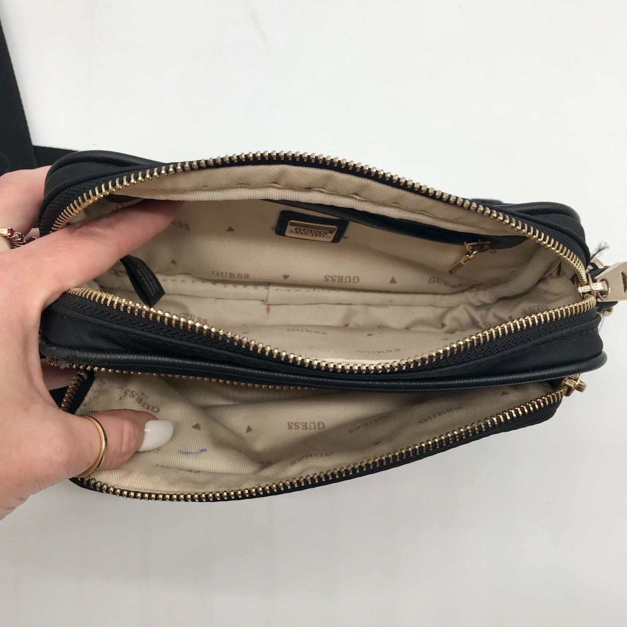 Guess Black Eco Gemma Camera Crossbody Bag