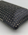 Grey Satin & Rhinestone Evening Clutch