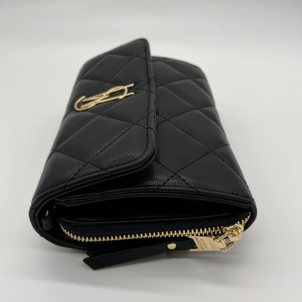 Steve Madden Black Quilted Crossbody Bag