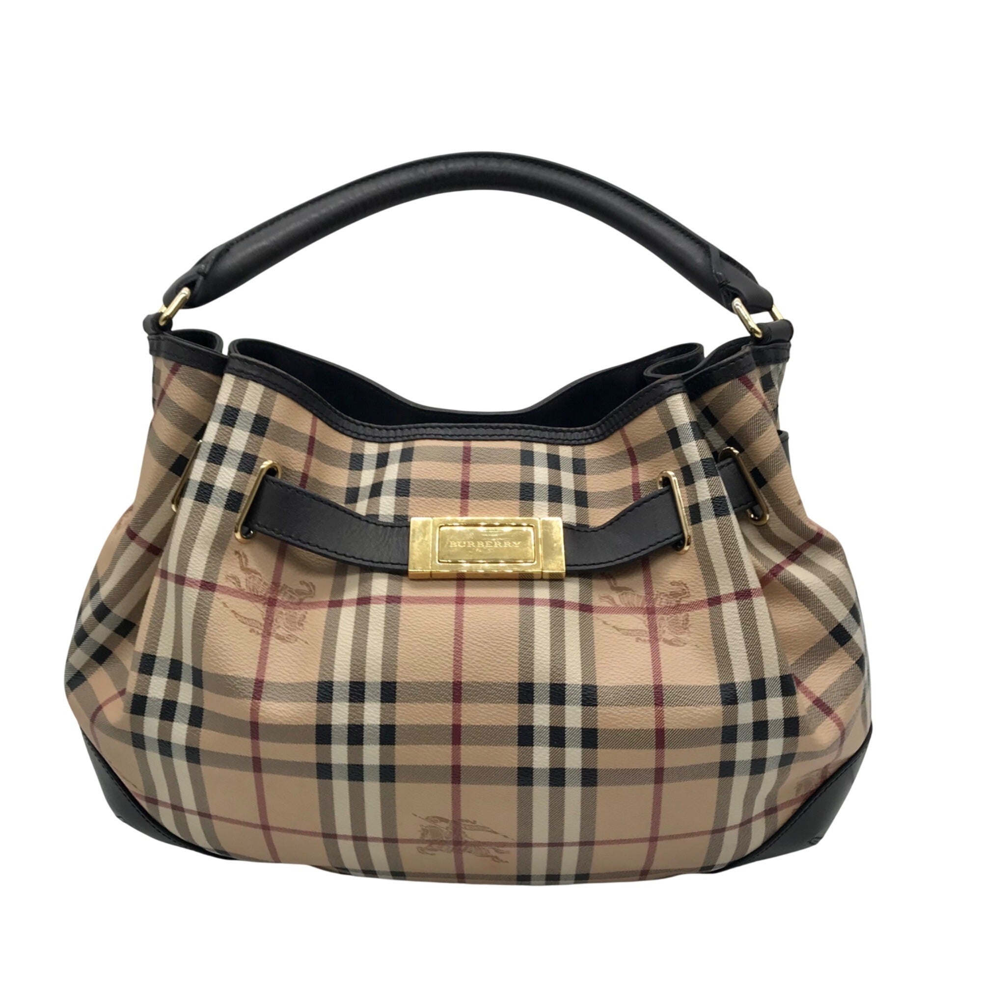 Burberry Signature Haymarket Check Medium Willenmore Hobo Bag