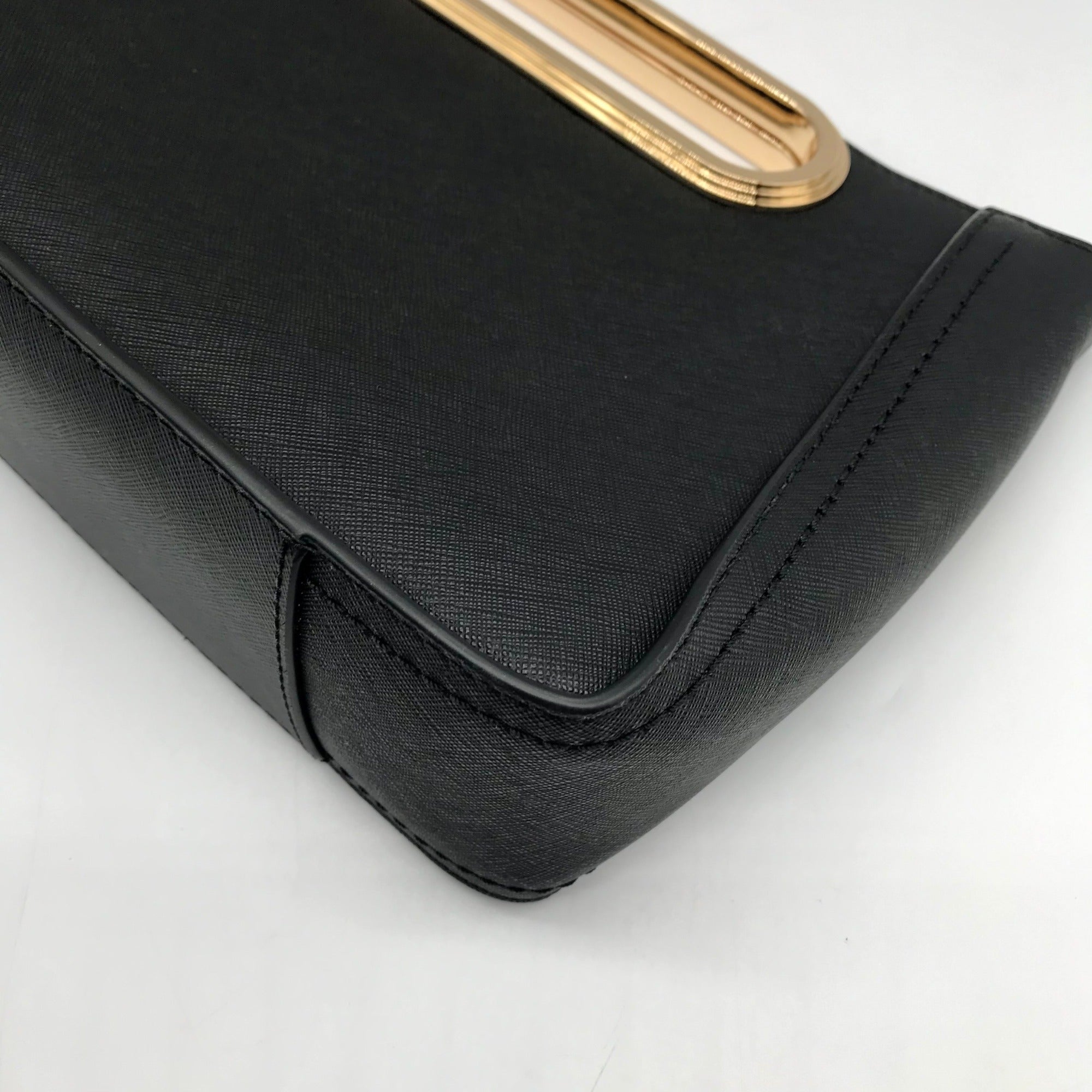 Michael Kors Black Saffiano Leather Chelsea Convertible Clutch