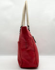 Tignanello Red Leather Double Pocket Shoulder Bag