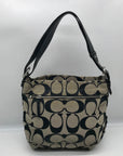 Coach Gray Signature C Jacquard Canvas Hobo Shoulder Bag F15067