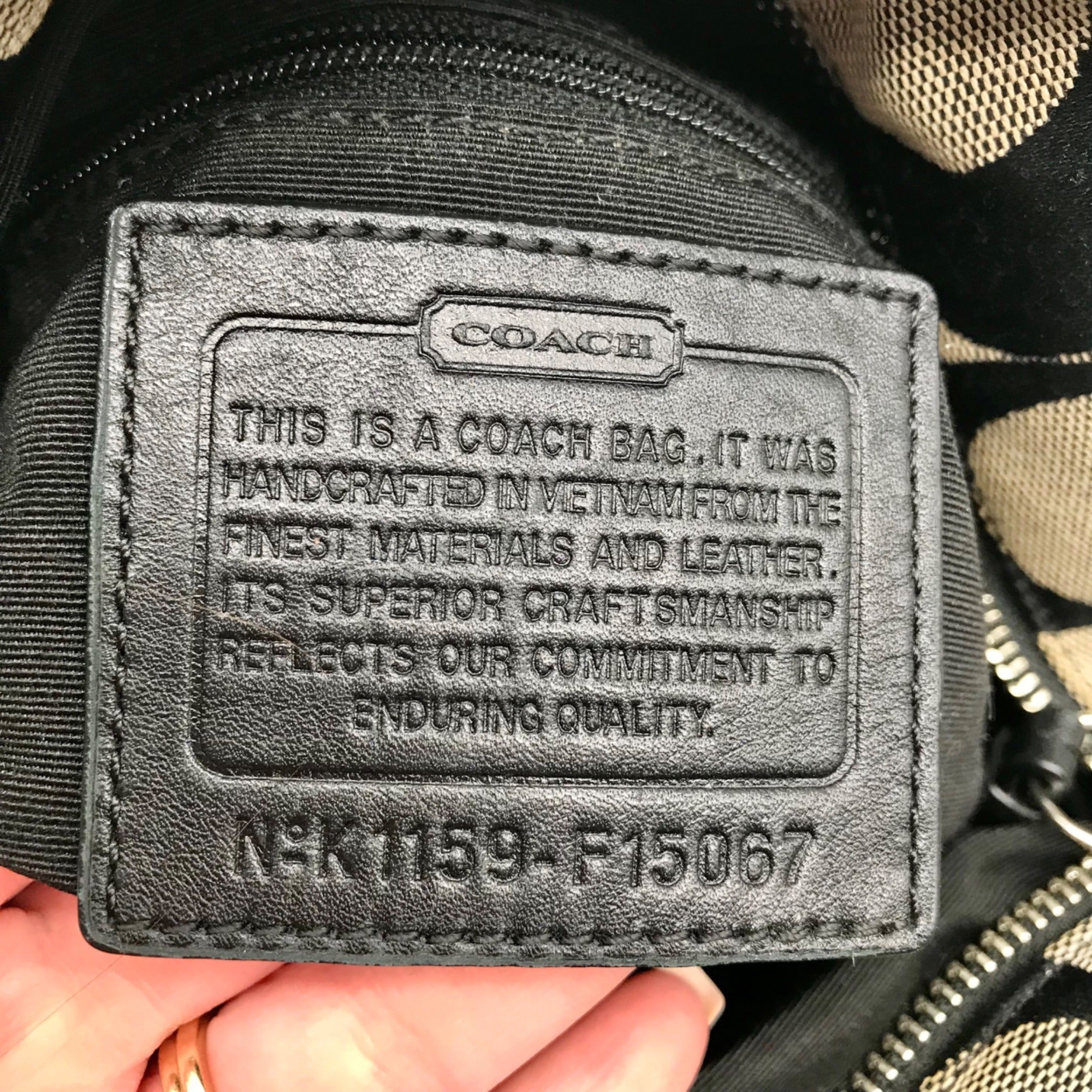 Coach Gray Signature C Jacquard Canvas Hobo Shoulder Bag F15067