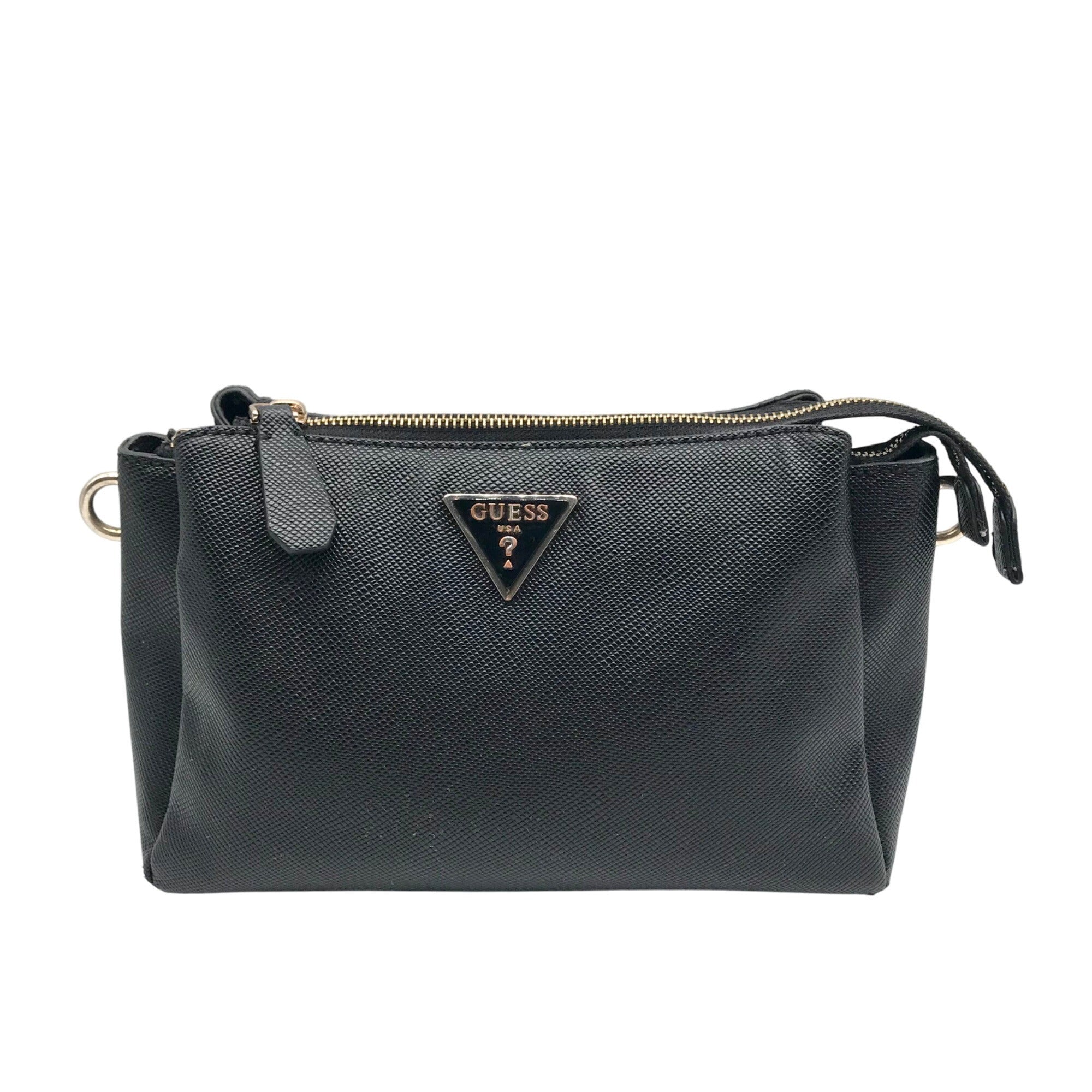 Guess Black Noelle Triple Compartment Crossbody Bag