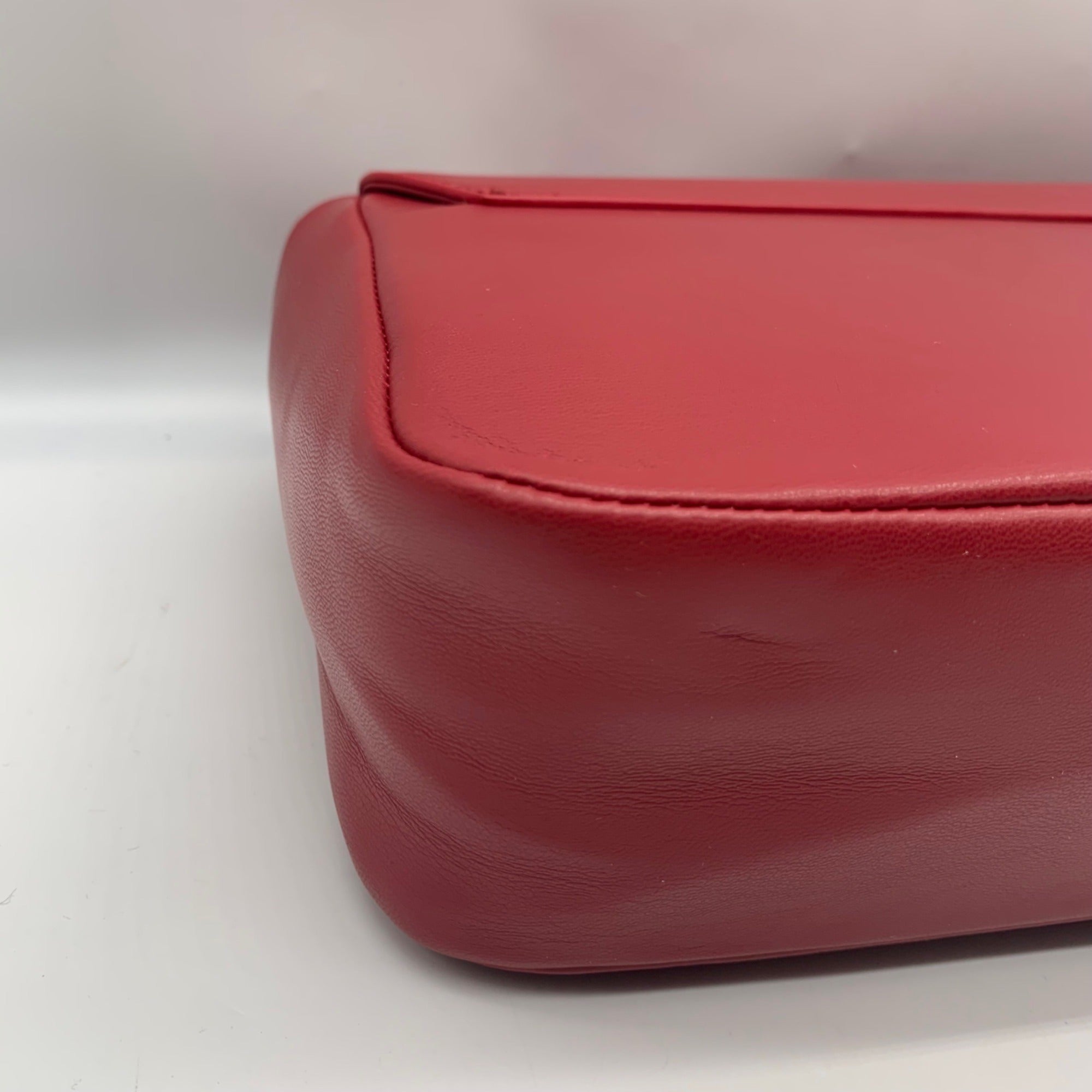 Like Dreams Red Leather Bowtie Shoulder Bag