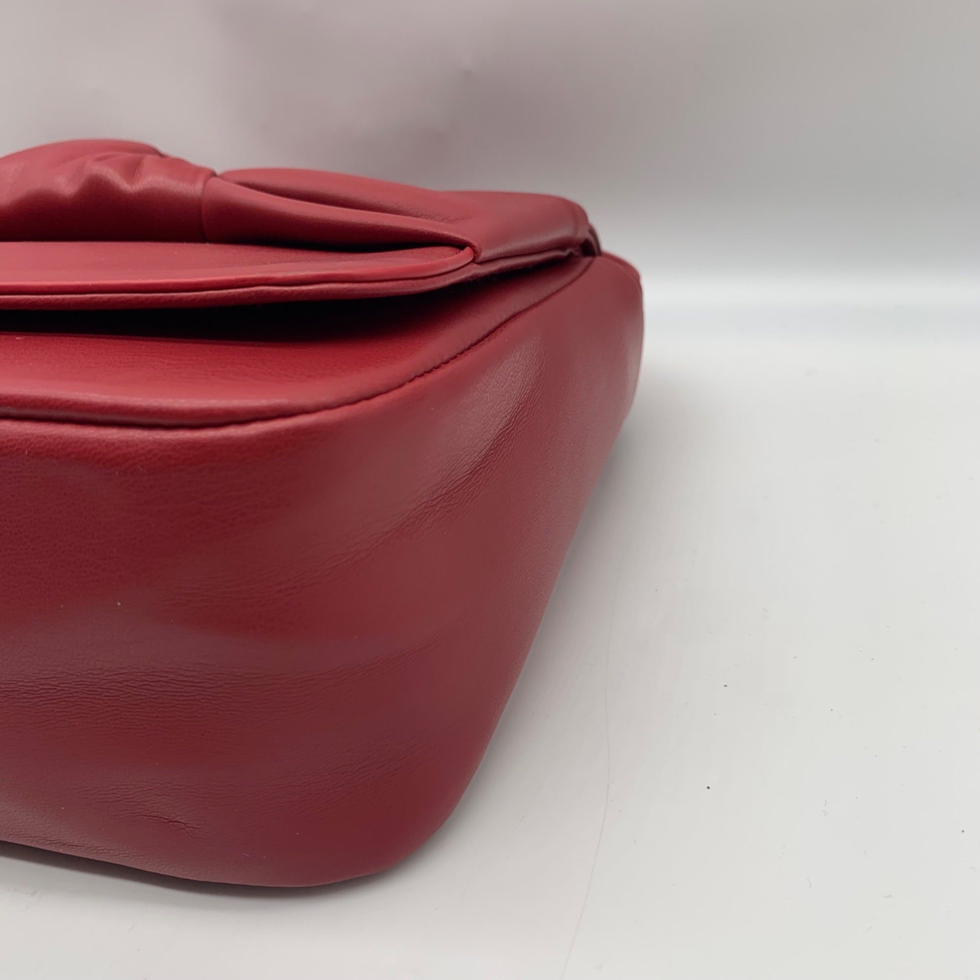 Like Dreams Red Leather Bowtie Shoulder Bag