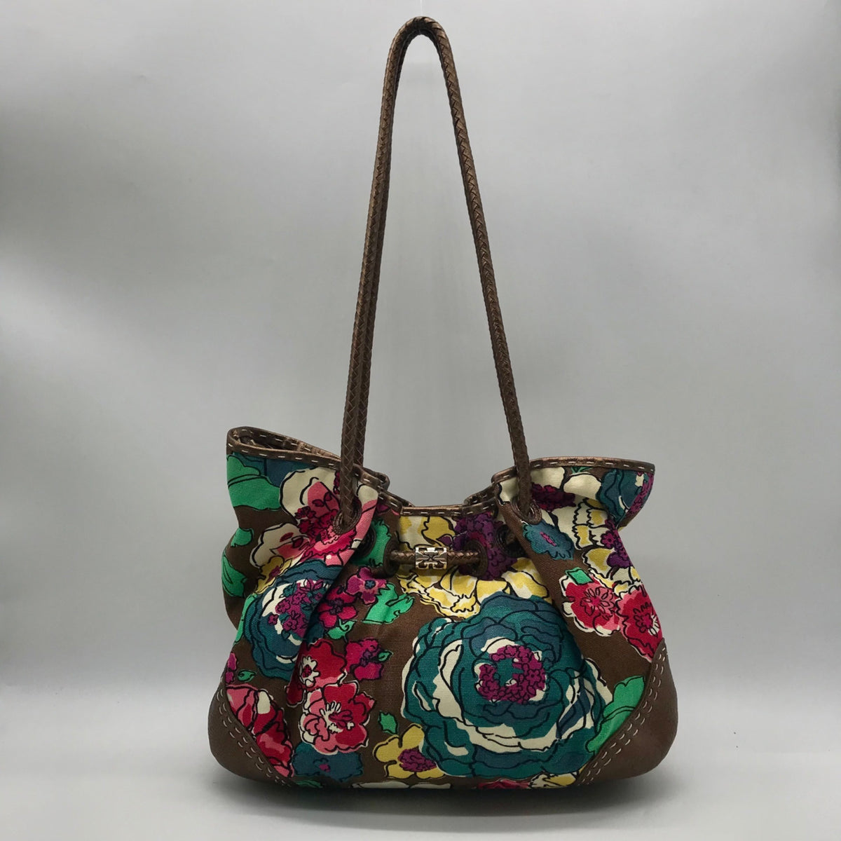 Brighton Floral Canvas Drawstring Hobo Bag