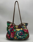 Brighton Floral Canvas Drawstring Hobo Bag