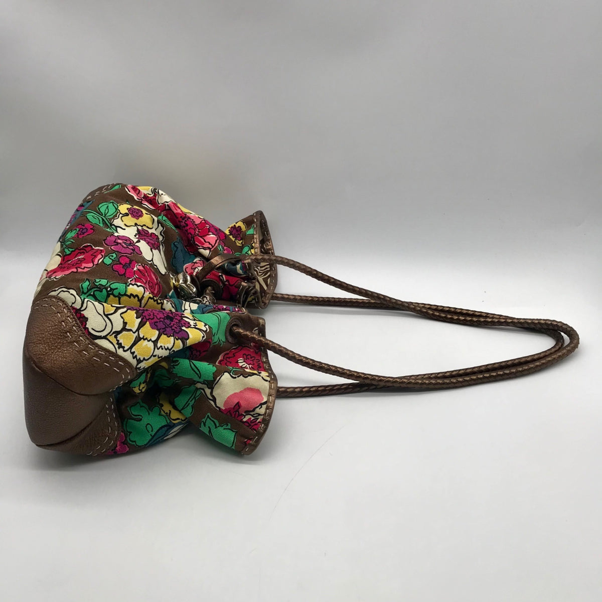 Brighton Floral Canvas Drawstring Hobo Bag