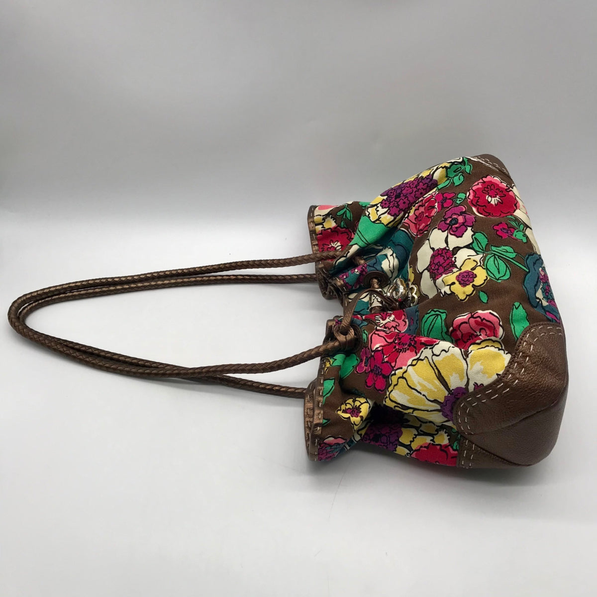 Brighton Floral Canvas Drawstring Hobo Bag