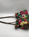 Brighton Floral Canvas Drawstring Hobo Bag