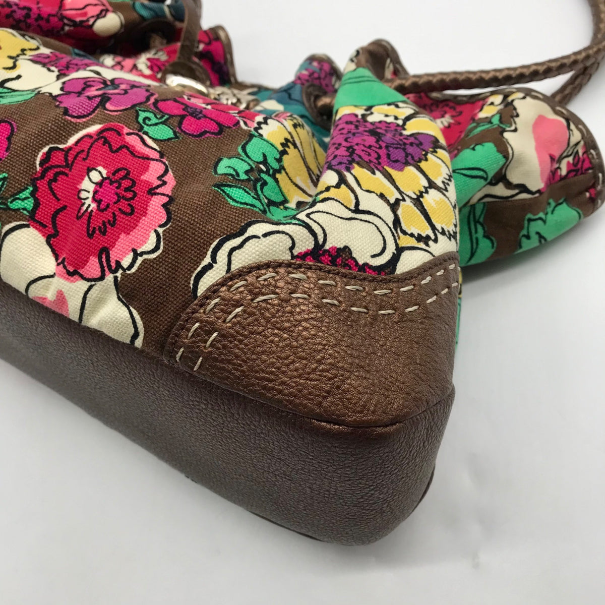 Brighton Floral Canvas Drawstring Hobo Bag