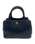 Giani Bernini Black Pebble Leather Small Satchel Bag