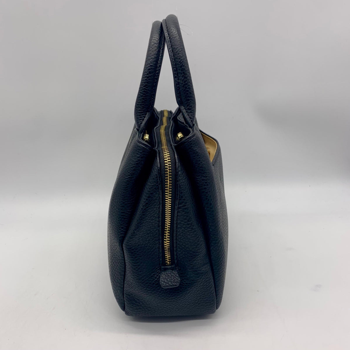 Giani Bernini Black Pebble Leather Small Satchel Bag