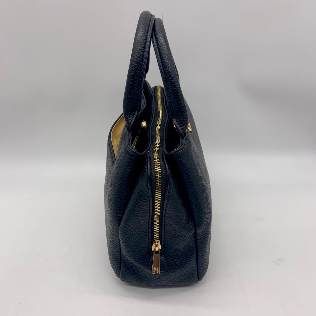Giani Bernini Black Pebble Leather Small Satchel Bag