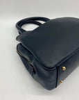 Giani Bernini Black Pebble Leather Small Satchel Bag
