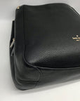 Kate Spade Black Pebbled Leather Triple Compartment Leila Shoulder Bag