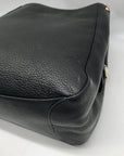 Kate Spade Black Pebbled Leather Triple Compartment Leila Shoulder Bag