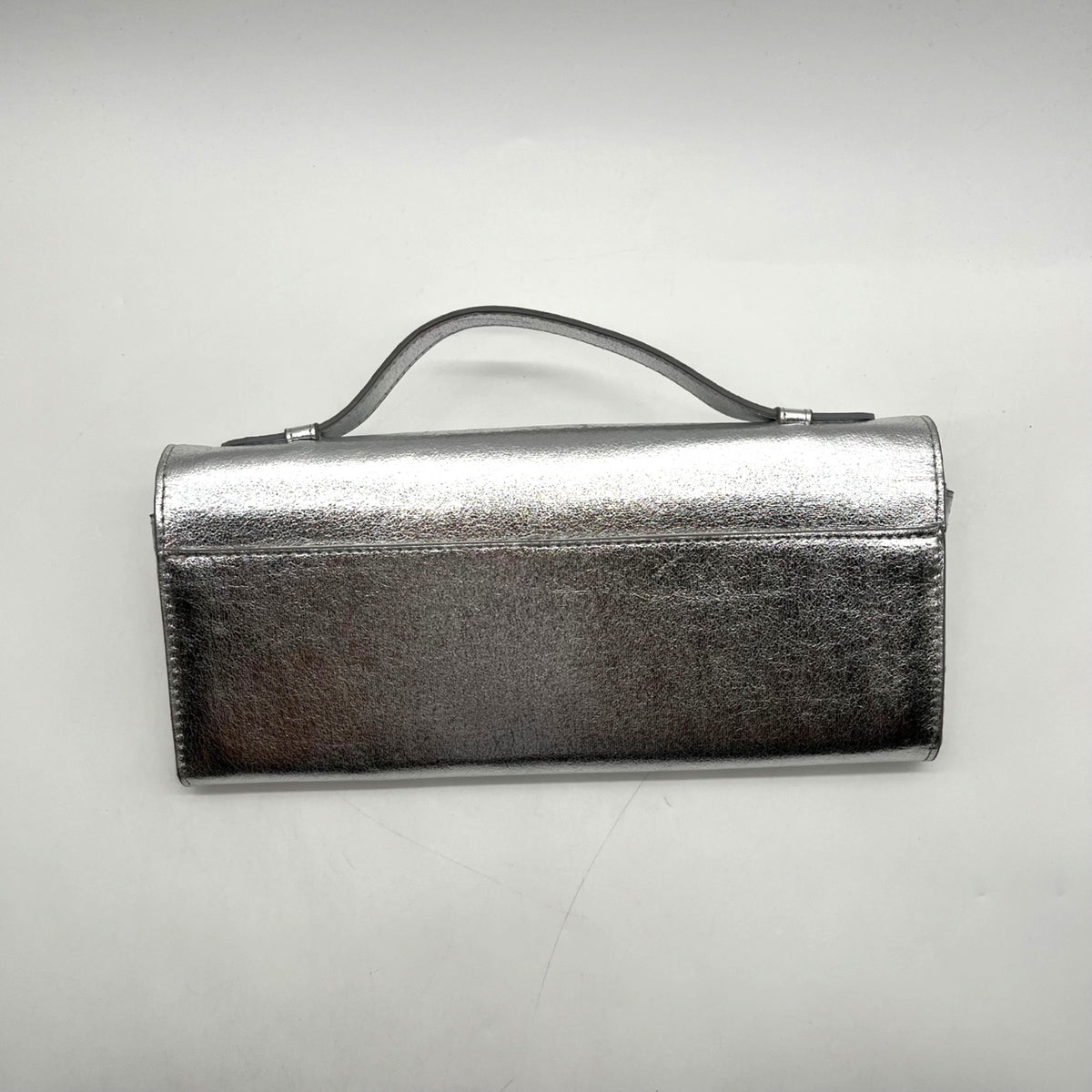I.N.C. Silver Metallic Wyllah Clutch Bag