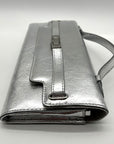 I.N.C. Silver Metallic Wyllah Clutch Bag