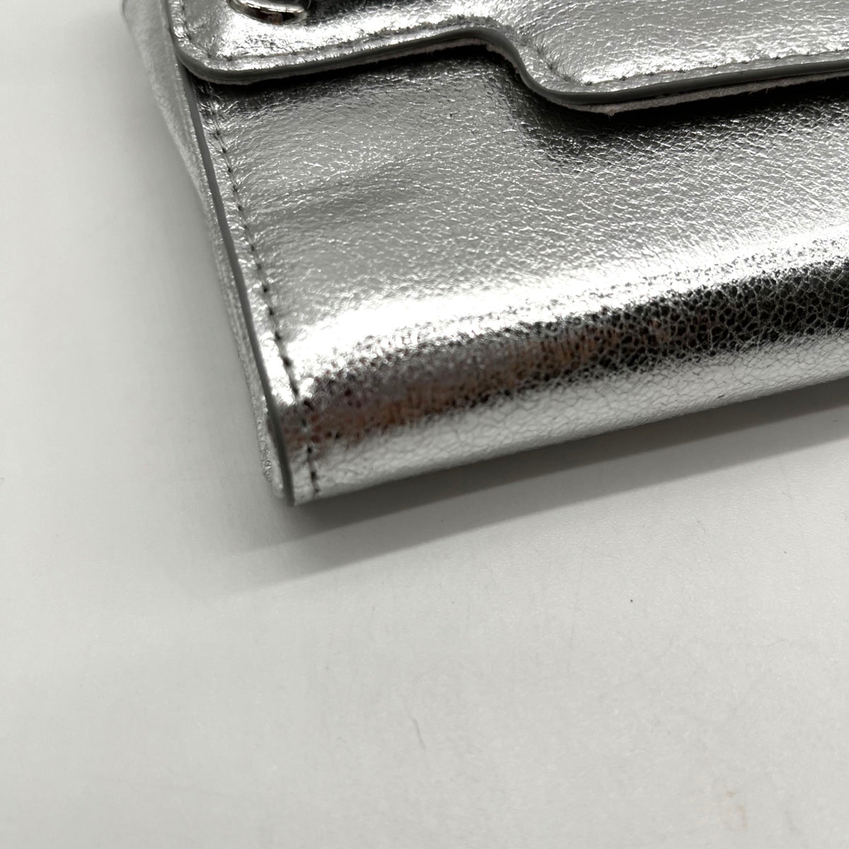 I.N.C. Silver Metallic Wyllah Clutch Bag