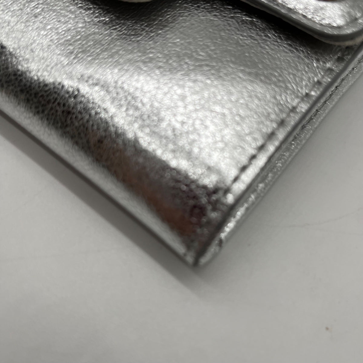 I.N.C. Silver Metallic Wyllah Clutch Bag